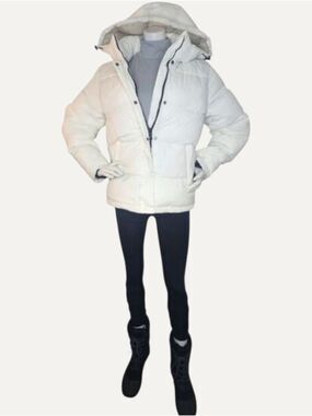 ONLY Premium White Thinsulate Puffer Jacket XS NWT Ski Hooded Winter